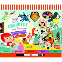 25 Enquêtes Dans Les Contes - Cahier De Jeux Effaçable Enfant 3 Ans Et +