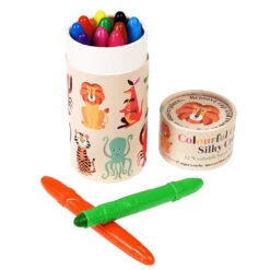 Boîte 12 Crayons Cire Rétractables - Crayons Enfant 3 Ans Et +