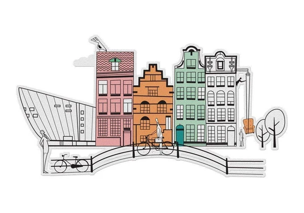 3D Color City Miniature - Amsterdam à Colorier - Coloriage Enfant 6 Ans Et + – Image 3