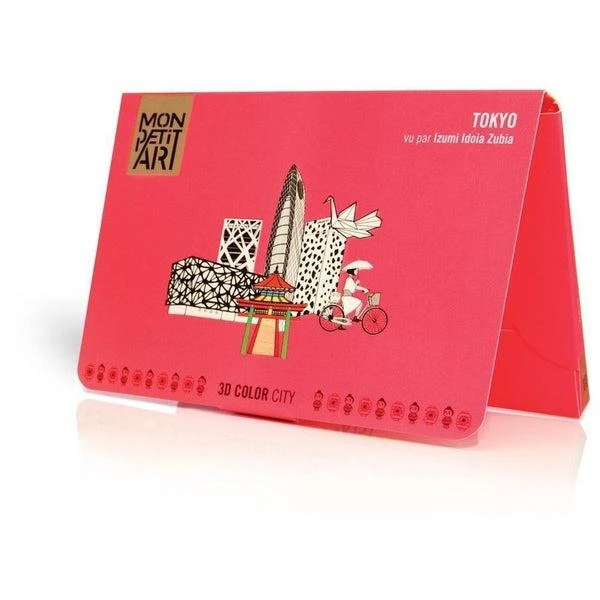 3D Color City Miniature - Tokyo Ă Colorier - Coloriage Enfant 6 Ans Et +