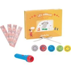 Moulin Roty Coffret Cinéma Les Animaux - Lampe à Histoires