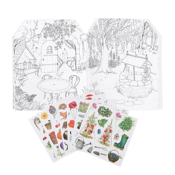 Moulin Roty Cahier De Coloriage Et Gommettes Le Jardinier - Loisir Créatif Enfant 6 Ans Et + – Image 2