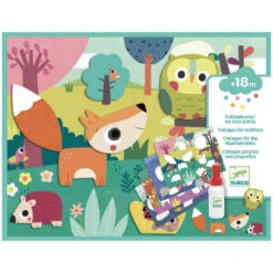 Djeco Premiers Collages - Coffret Loisir Créatif Bébé 18 Mois Et +
