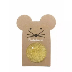 Balle Rebondissante à Paillettes Dorées 43mm