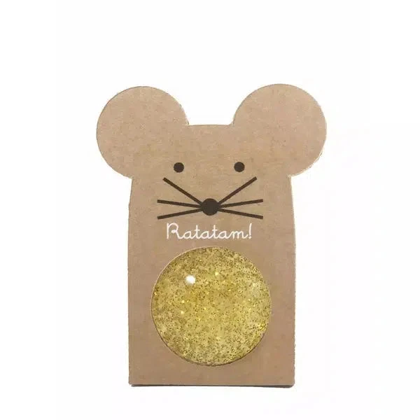 Balle Rebondissante à Paillettes Dorées 43mm