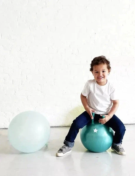 Ballon Sauteur Gamme Summer Bleu Pailleté – Image 3