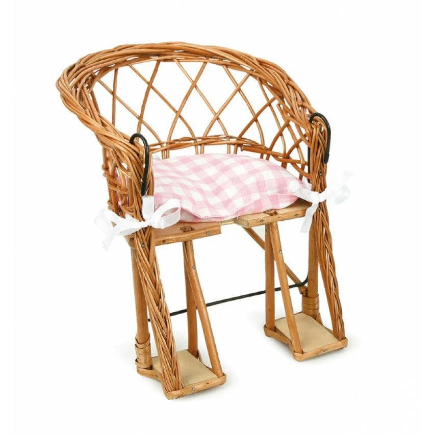 Chaise Pour Vélo Avec Coussin Rose - Accessoire Pour Poupée Et Poupon