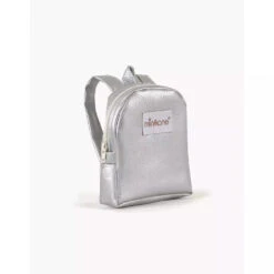 Sac à Dos Théo En Simili Cuir Silver - Accessoire Pour Poupée Et Poupon