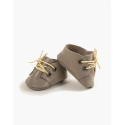 Chaussures à Lacets En Cuir Marron - Accessoire Pour Poupée Et Poupon