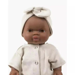 Headband En Molleton Couleur Lin - Accessoire Pour Poupée Et Poupon