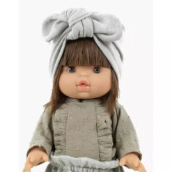 Turban En Molleton Couleur Thé Vert - Accessoire Pour Poupée Et Poupon