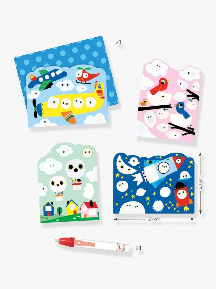 Djeco Coloriage à L'eau - Caché Dans Le Ciel - Loisir Créatif Bébé 18 Mois Et + – Image 3