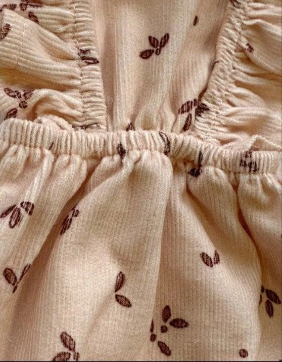 Combinaison Maya En Velours Motif Végétal - Vêtement Pour Poupée Et Poupon – Image 2