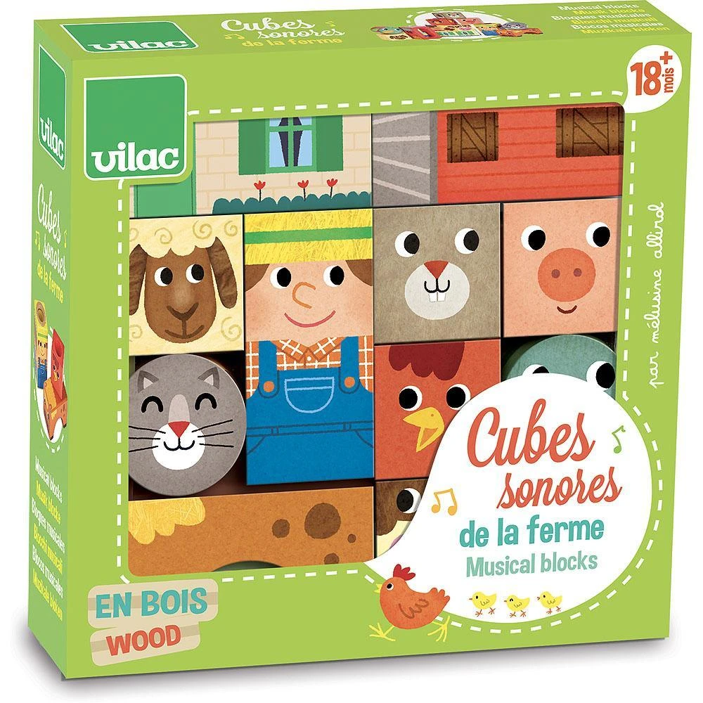 Vilac Cubes Sonores De La Ferme – Image 3