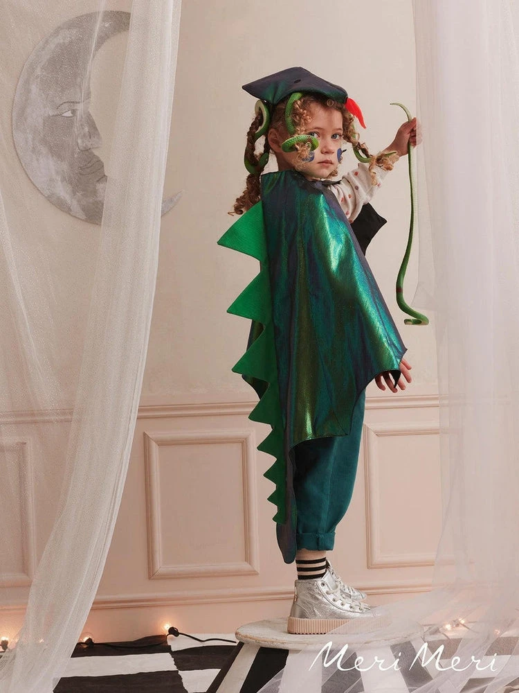 Meri-Meri Kit Dragon Vert Avec Cape Et Chapeau - Déguisement Enfant – Image 5