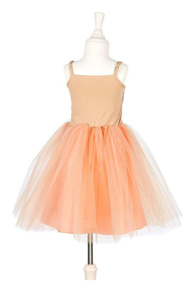 Déguisement Robe De Princesse Giselle Enfant 3-4 Ans, Couleur Rose Saumon Avec Tulle Et Bustier Paillettes – Image 2