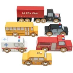 Le Toy Van Set De Voitures New York - 6 Véhicules En Bois