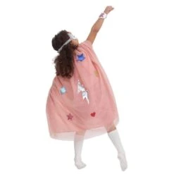 Meri-Meri Kit Super Héro(ïne) Rose Avec Cape, Masque Et Poignets - Déguisement Enfant 3-6 Ans