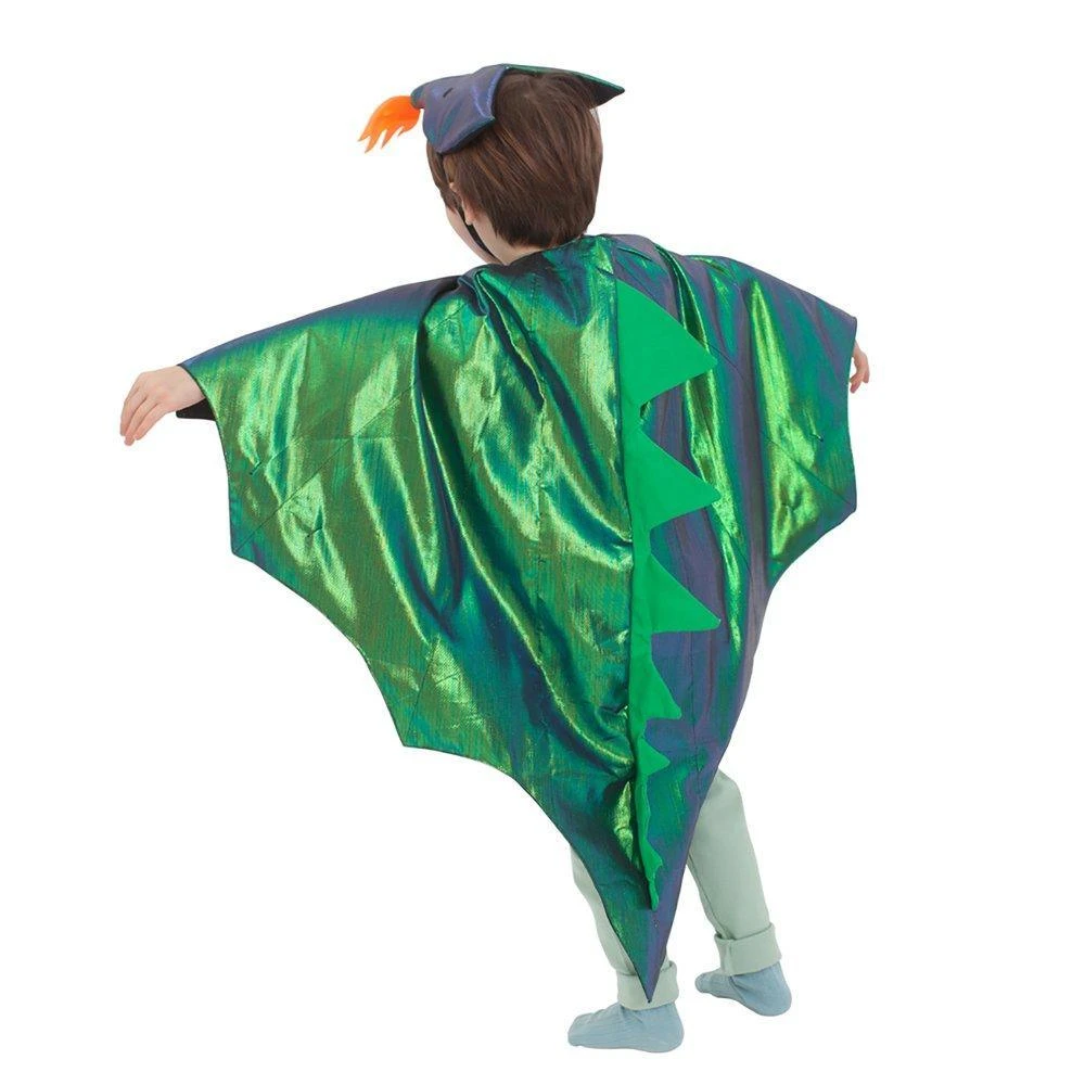 Meri-Meri Kit Dragon Vert Avec Cape Et Chapeau - Déguisement Enfant – Image 2