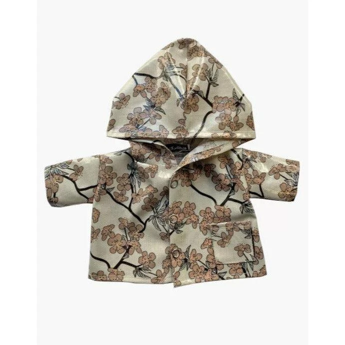 Imperméable Clotaire En Coton Enduit Motif Sakura - Vêtement Pour Poupée Et Poupon