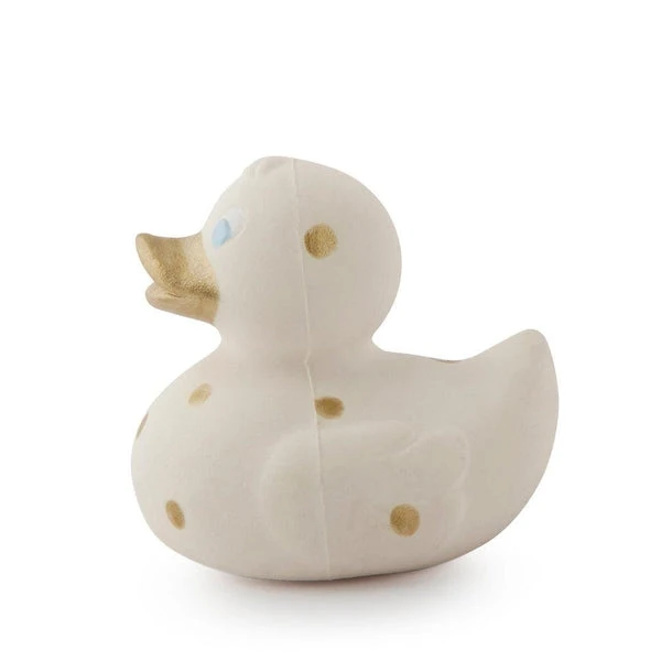 Elvis Le Canard De Bain Blanc à Pois Dorés - Jouet De Bain – Image 2