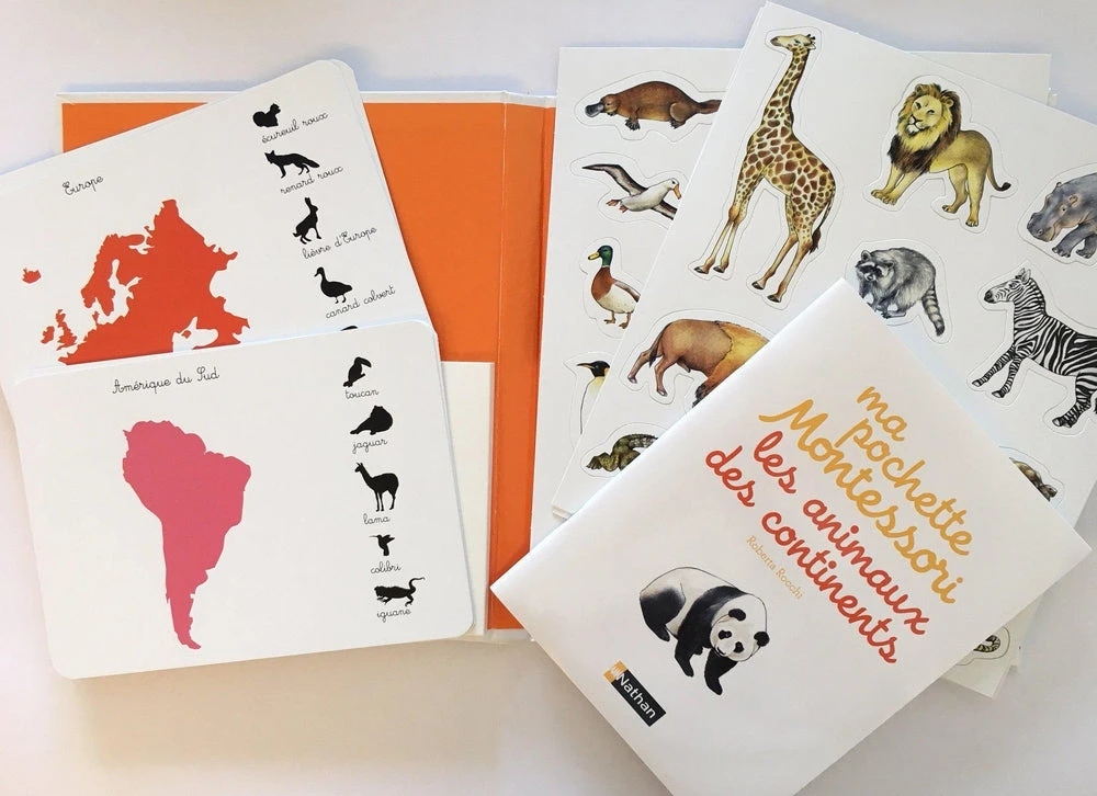Nathan Ma Pochette Montessori - Les Animaux Des Continents - Activité éducative Enfant 3 Ans Et + – Image 2