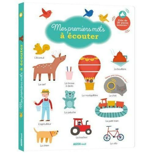 Mes Premiers Mots à écouter - Livre Sonore éducatif Bébé 1 An Et +