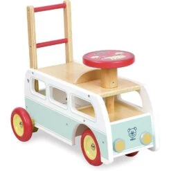 Vilac Minibus Porteur 2 En 1 - Porteur Et Chariot De Marche - Pour Enfants De 18 Mois Et +