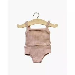 Dessous Fille En Maille Côtelée Couleur Rose Orchidée - Sous-vêtements Pour Poupée Et Poupon