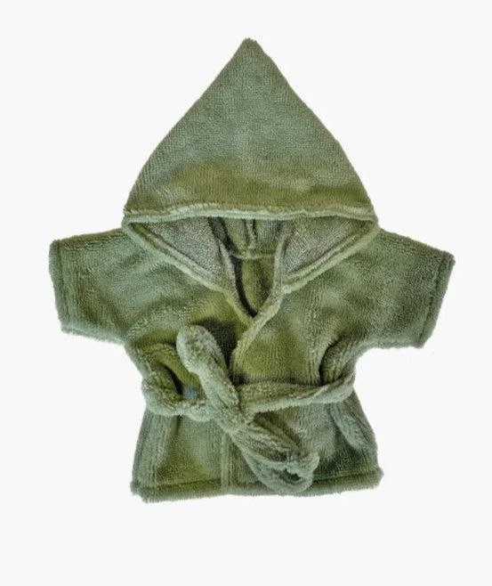 Peignoir Teddy En Tissu éponge Couleur Vert Amande - Vêtement Pour Poupée Et Poupon – Image 2