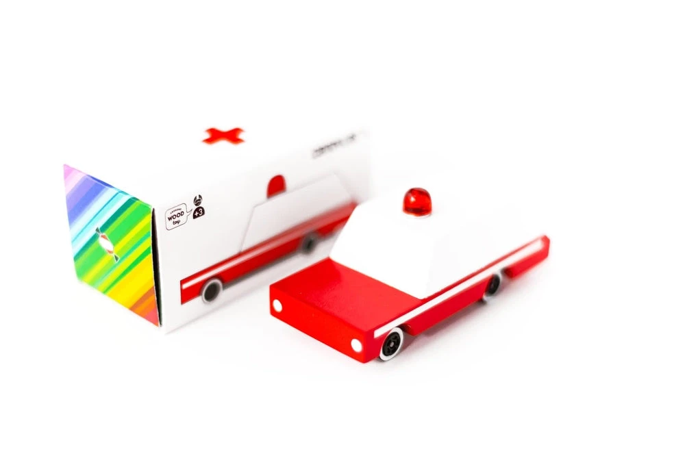 Ambulance - Petite Voiture En Bois – Image 2