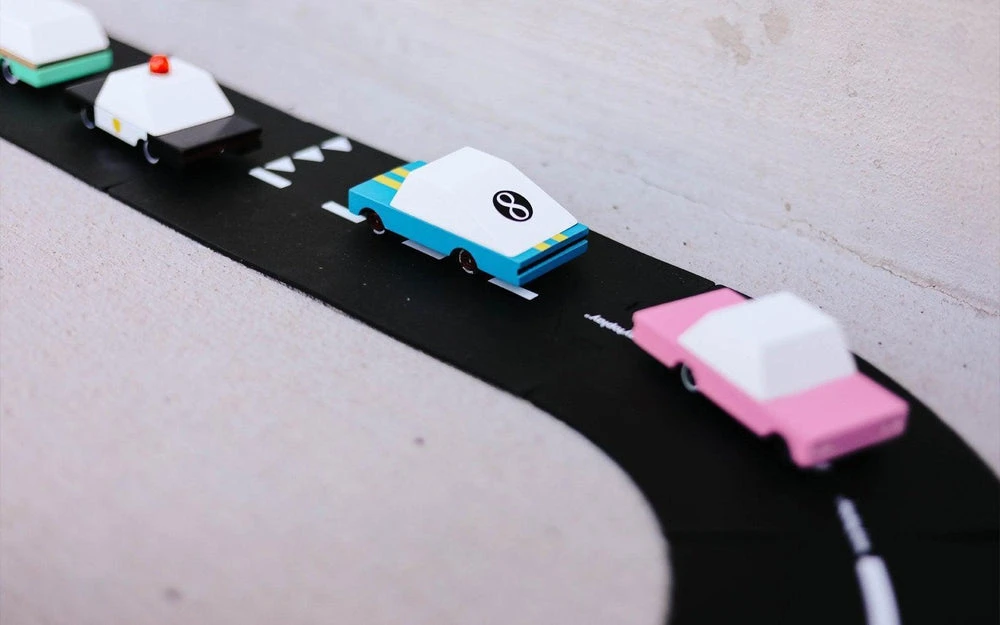 Candycar Bleu Racer - Petite Voiture En Bois – Image 4