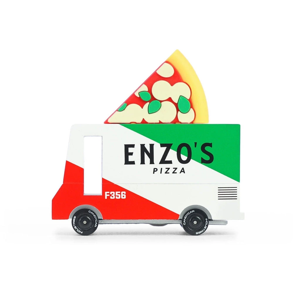 Camion Pizza - Petite Voiture En Bois