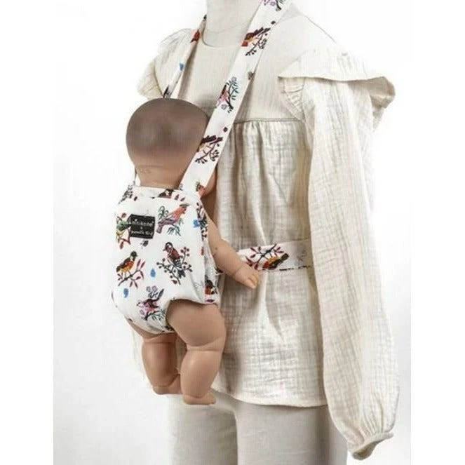 Porte-bébé Pour Poupée Et Poupon - Motif Little Birds - Collab Nathalie Lété