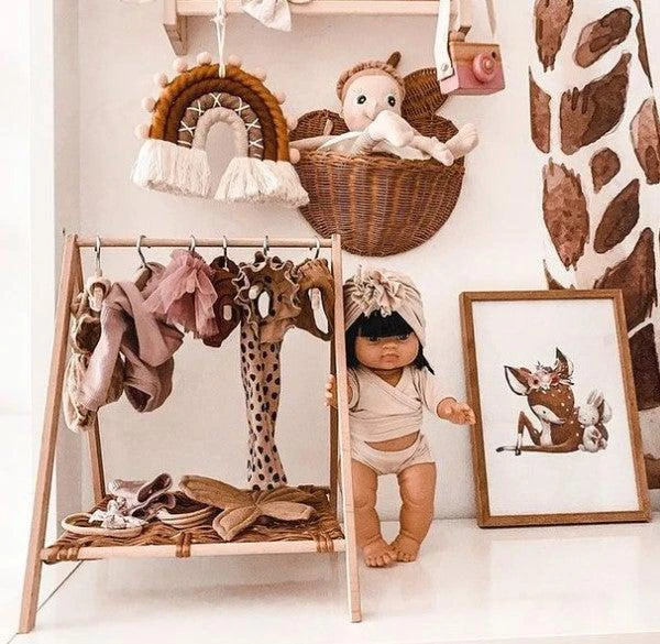 Lot De 6 Cintres En Bois Deluxe - Accessoires Pour Poupée Et Poupon – Image 2