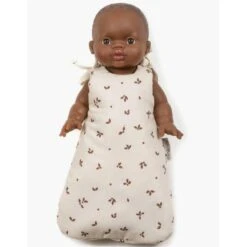 Turbulette En Coton Pour Poupée Et Poupon - Motif Végétal