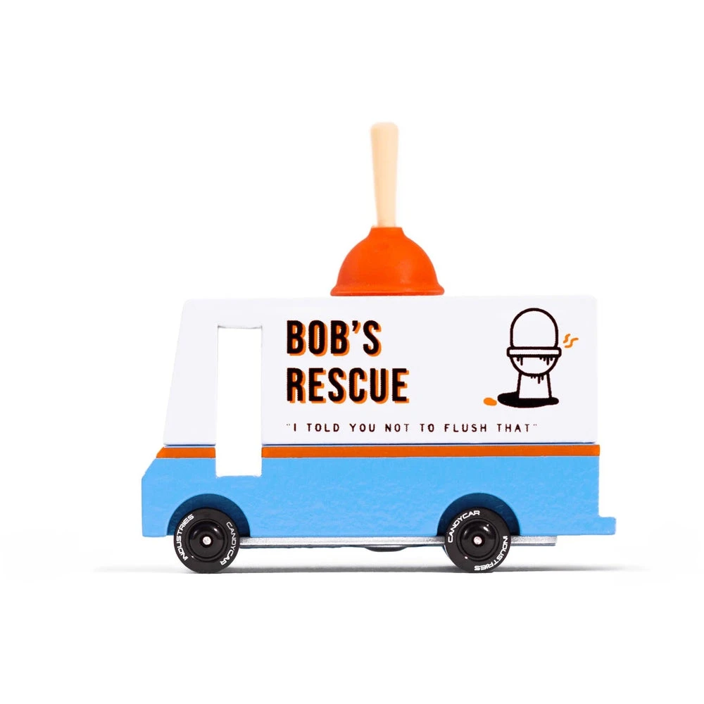 Camion De Plombier - Petite Voiture En Bois