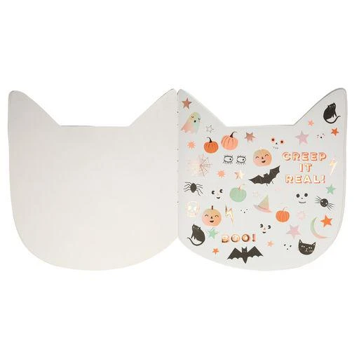Meri-Meri Cahier De Dessin Et Gommettes - Chat Halloween - Loisir Créatif Enfant 3 Ans Et + – Image 4