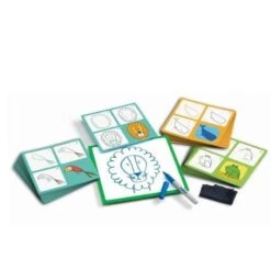 Djeco Apprendre à Dessiner - Step By Step Animals & Co - Coffret Loisir Créatif Enfant 3 Ans Et +
