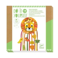Djeco Coffret DIY- Attrape Rêve Petit Lion - Coffret Loisir Créatif Enfant 4 Ans Et +