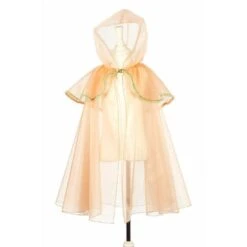 Cape Valorie En Organza Rose Saumon - Déguisement Enfant 5-7 Ans