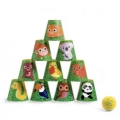 Djeco Jeu De Chamboule-tout En Carton - Chamboul Boum