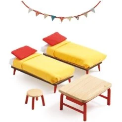 Djeco La Chambre Des Enfants - Mobilier Pour Maison De Poupées