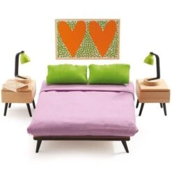 Djeco La Chambre Des Parents - Mobilier Pour Maison De Poupées