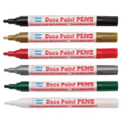 6 Feutres Pour Décorations Noël: Bois, Porcelaine, Verre Et Plastique - Enfant 6 Ans Et +