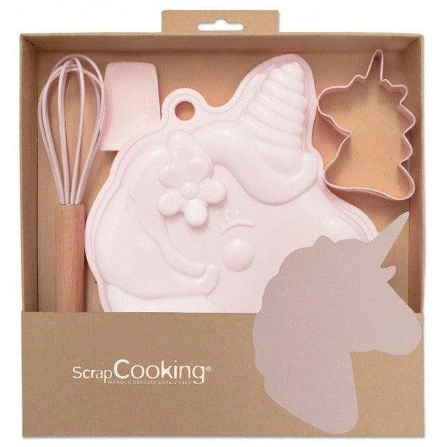 Coffret Ustensiles De Cuisine Pour Enfant Et Moule à Gâteau Licorne