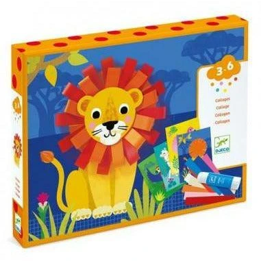 Djeco Collages - Avec Des Bouclettes - Coffret Loisir Créatif Enfant 3 à 6 Ans