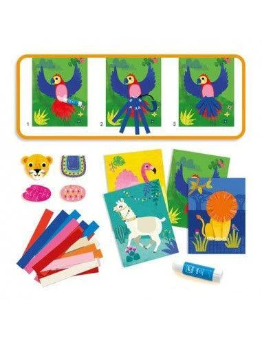 Djeco Collages - Avec Des Bouclettes - Coffret Loisir Créatif Enfant 3 à 6 Ans – Image 3