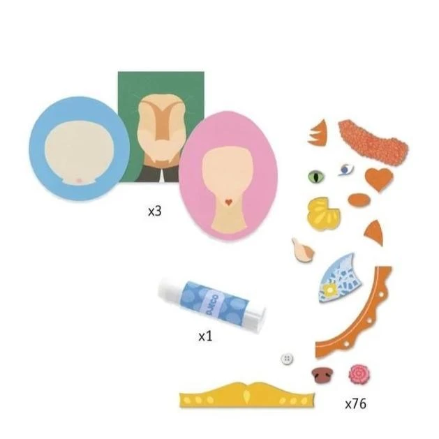 Djeco Portraits De Famille - Collages - Coffret Loisir Créatif Enfant 3 à 6 Ans – Image 2