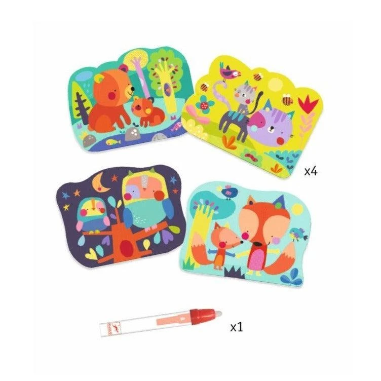 Djeco Coloriage à L'eau - Caché Dans Les Bois - Loisir Créatif Bébé 18 Mois Et + – Image 3